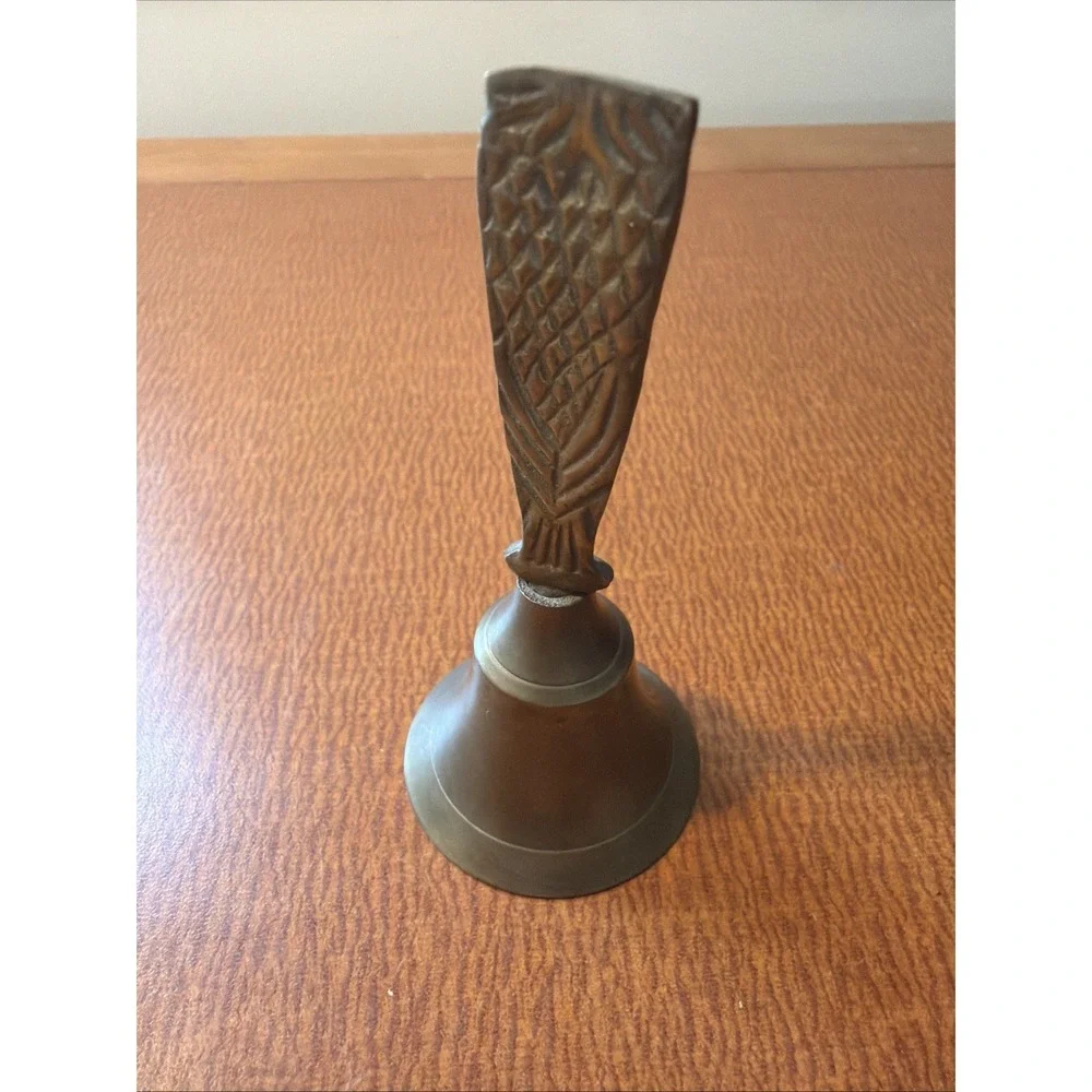 Vintage Small Brass Owl Bell 3.5